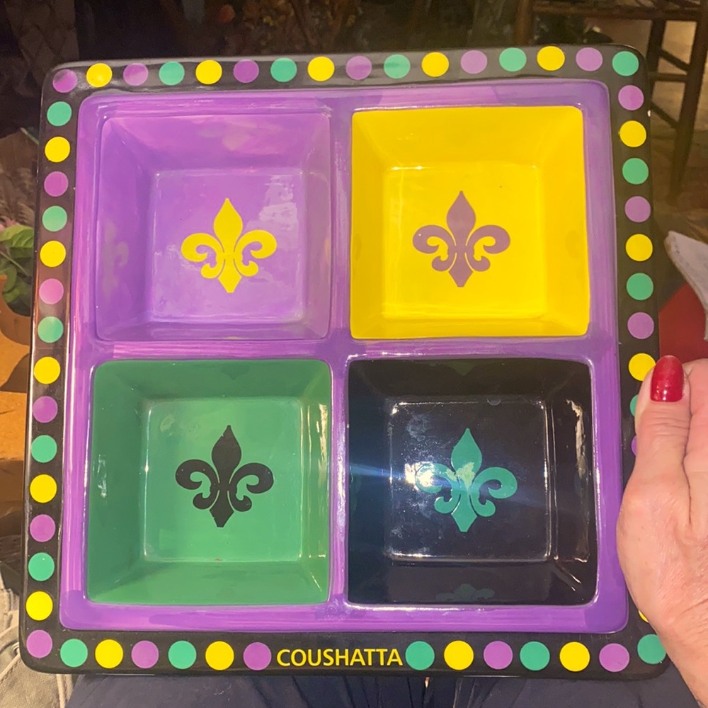 Coushata Casino Resort Fleur de lis Serving Plate